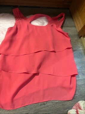 Women’s Coral Layered Sleeveless Top - Lightweight Summer Blouse